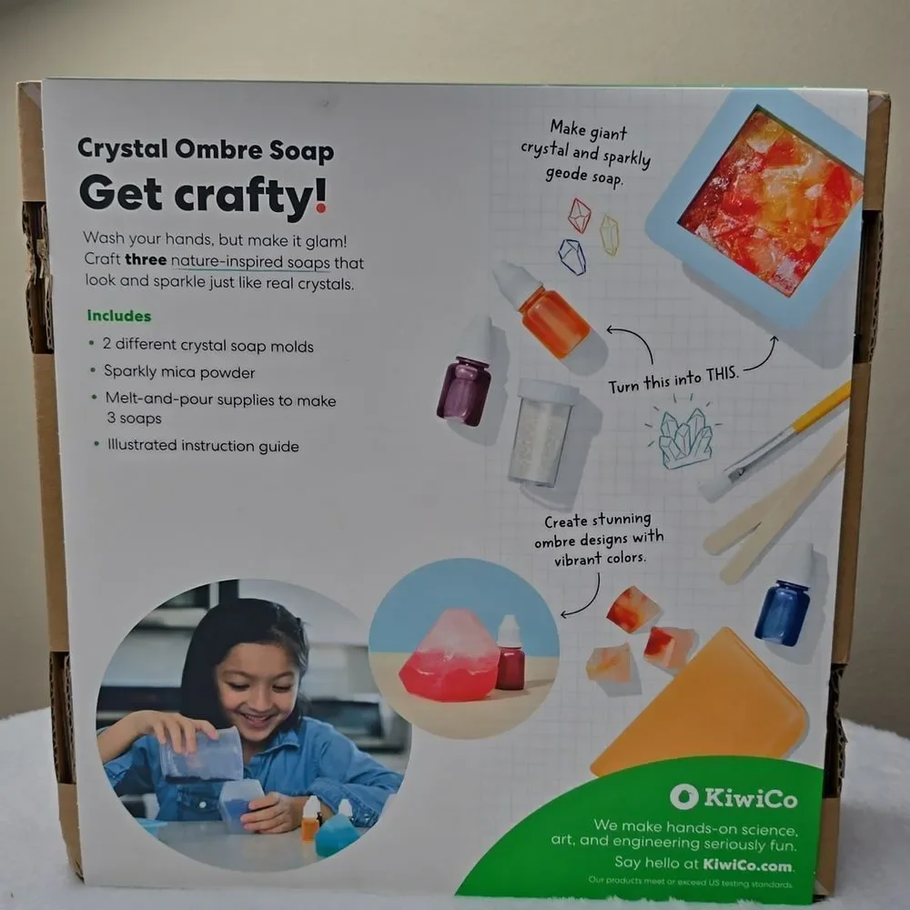 New KiwiCo Crystal Ombre Soapmaking: DIY Craft Activity Kit